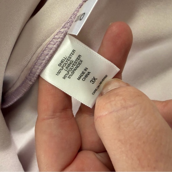 New York & Company Dress Womens Plus Sz 3X Purple Floral Organza Ruffled New - Picture 7 of 11